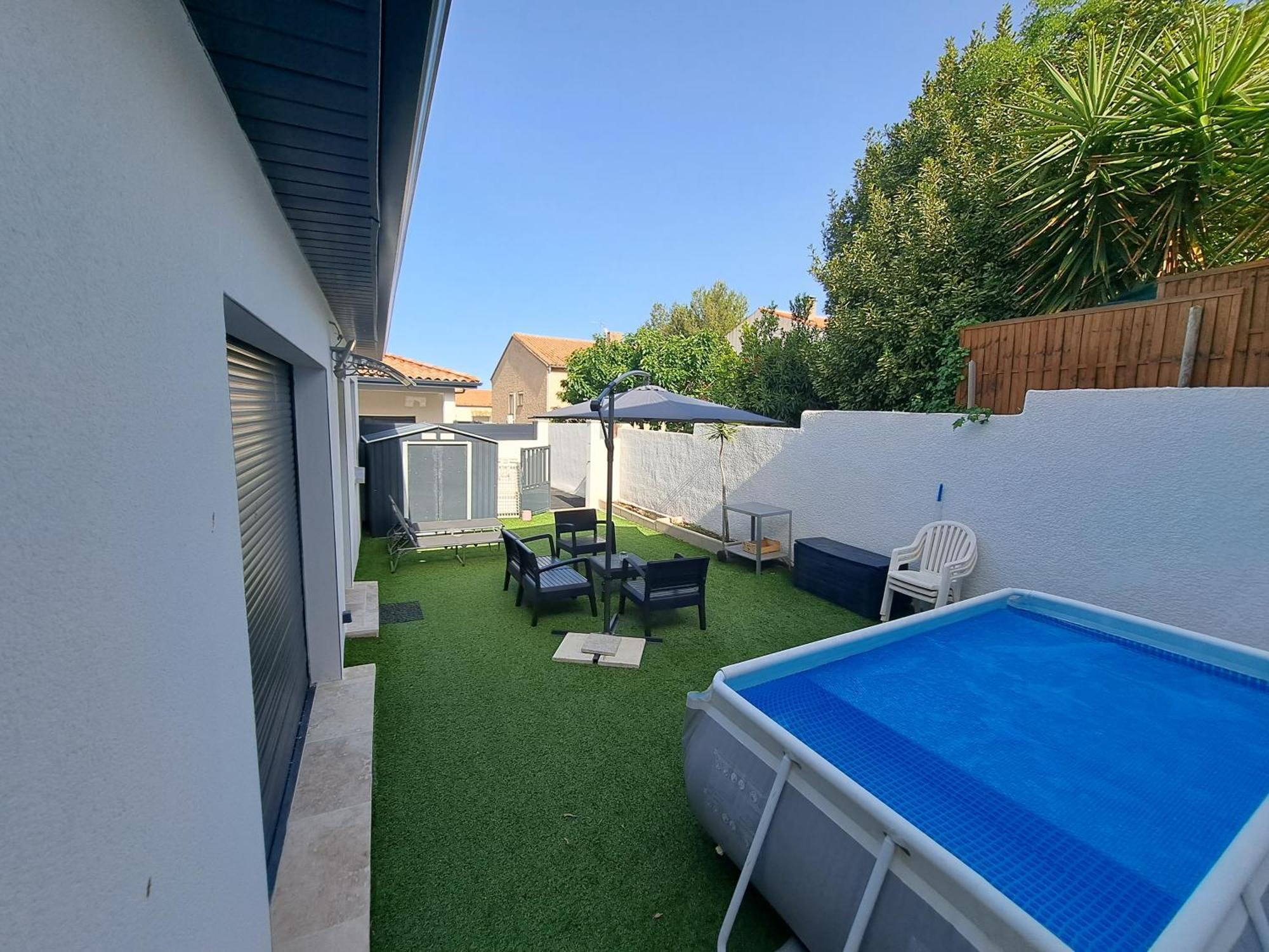 Charmante Maison Avec Piscine Bessan 外观 照片